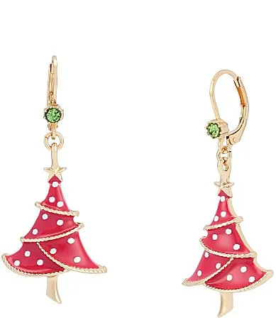 Christmas Tree Drop Earrings