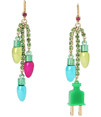 Christmas Lights Statement Drop Earrings by Betsey Johnson