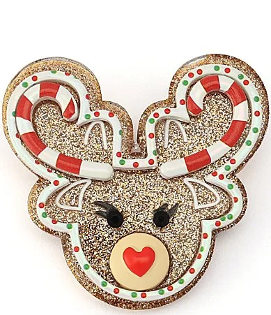 Christmas Reindeer Cookie Brooch