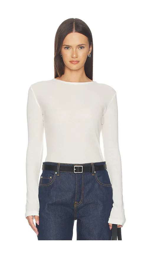 Sheer Crew Neck Tee by GRLFRND
