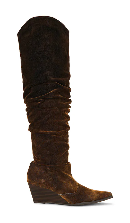 Westlake Distressed Denim Boot by Seychelles