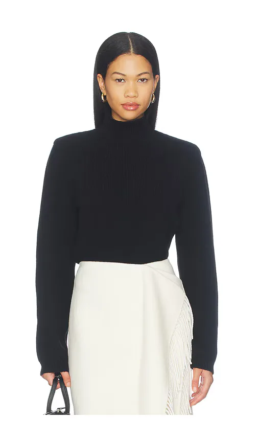 Statement Shoulder Turtleneck Sweater