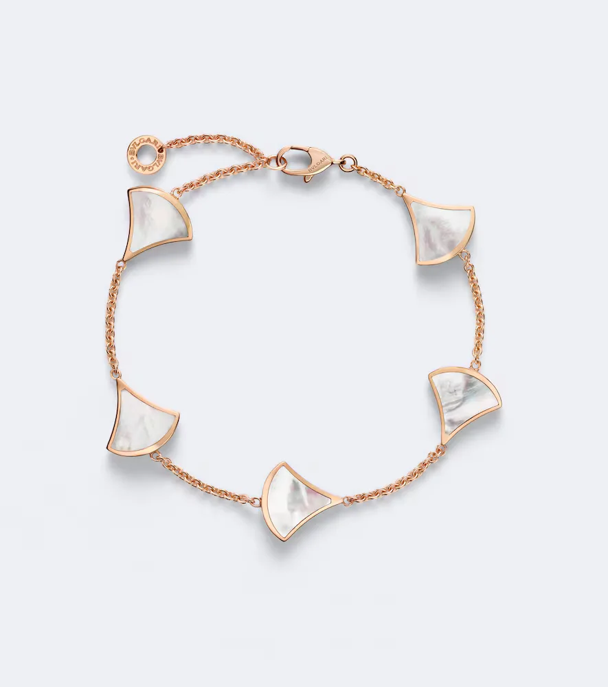Divas Dream 18kt Rose Gold Bracelet with Mother-Of-Pearl by BVLGARI