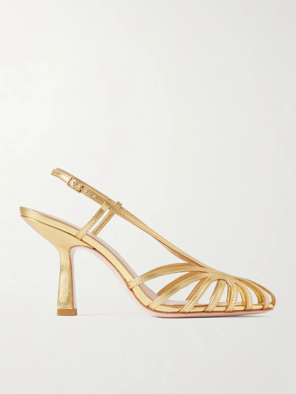 - Alexandra Metallic Leather Sandals -