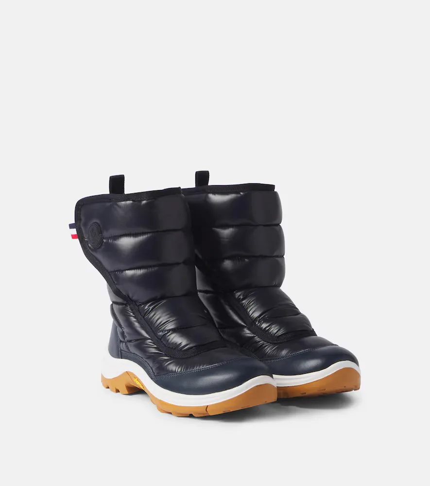 Leather-Trimmed Padded Snow Boots by Moncler