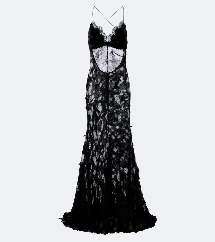 Lace and Velvet Gown