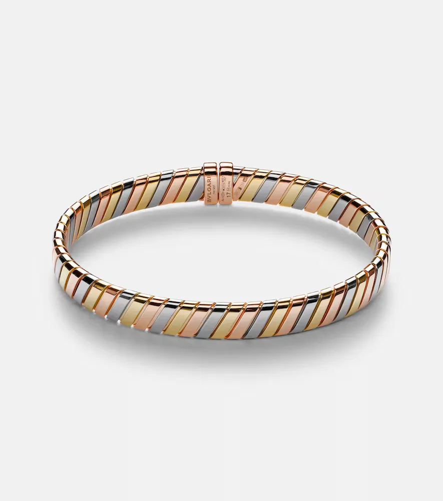 Bvlgari Bvlgari Tubogas 18kt Yellow, Rose, and White Gold Bracelet by BVLGARI