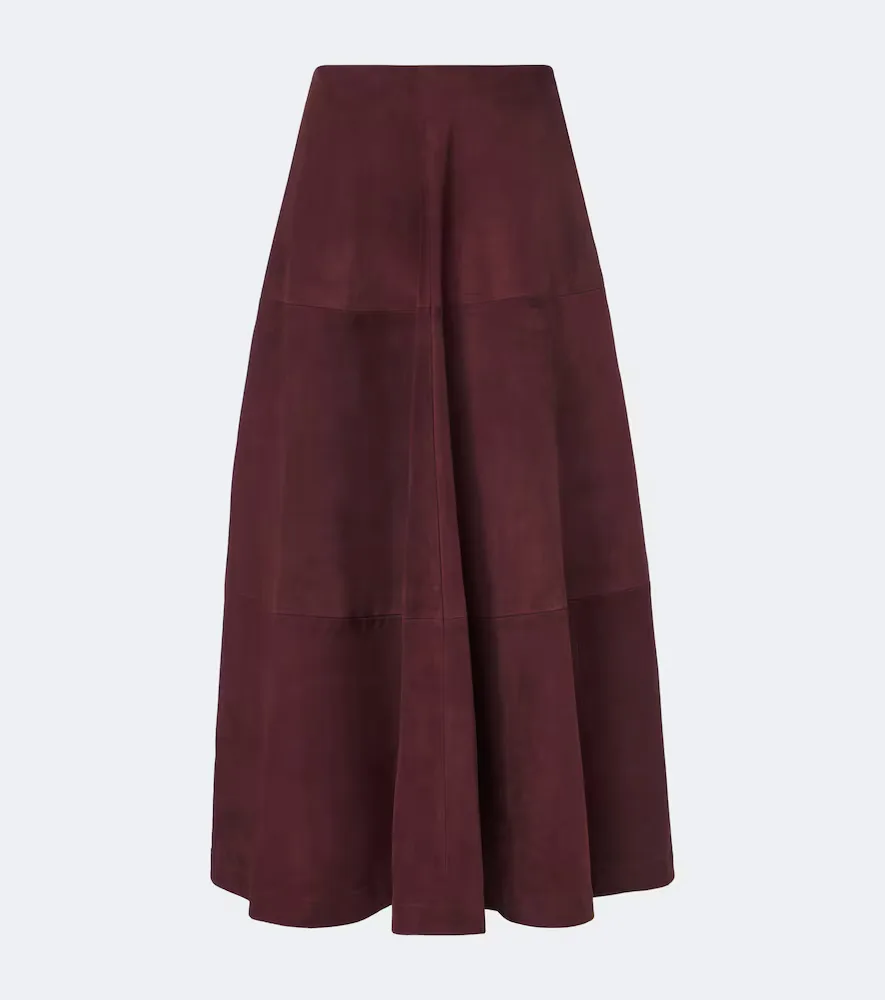 Varda Suede Maxi Skirt