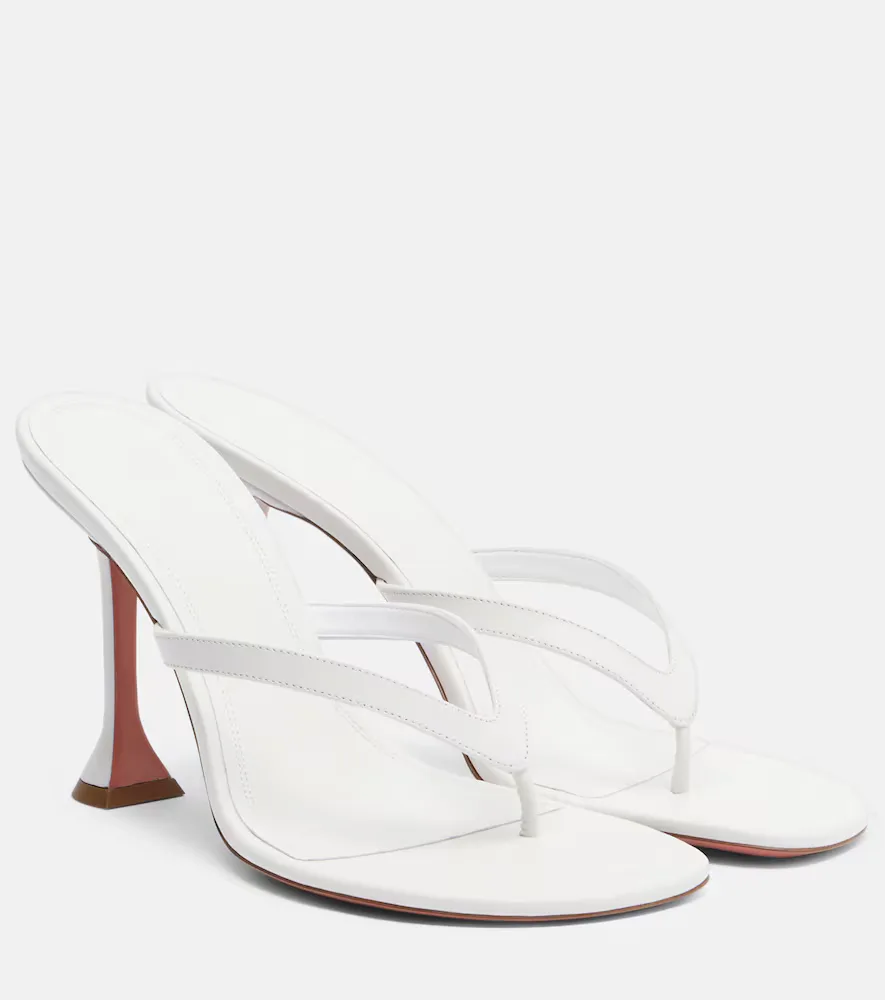 Juliette Leather Thong Sandals by Amina Muaddi