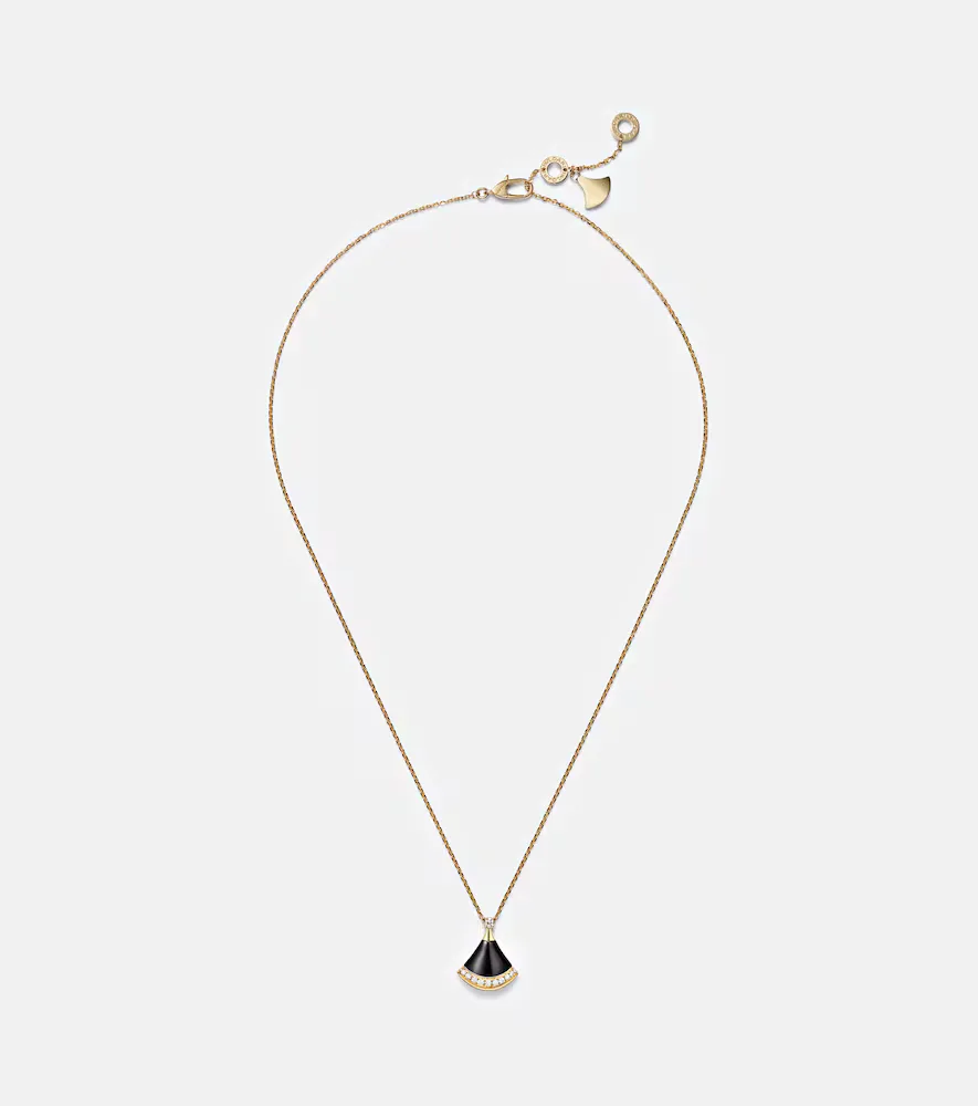 Divas Dream 18kt Gold Pendant Necklace with Onyx and Diamonds by BVLGARI