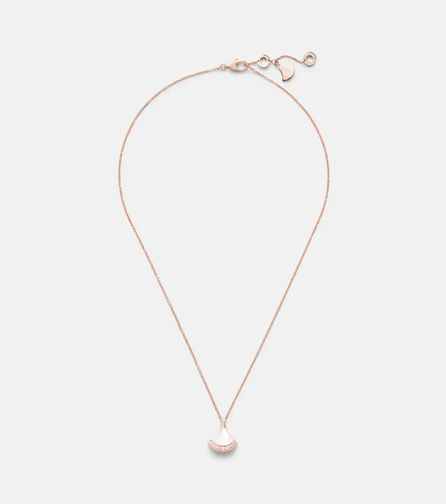 Divas Dream 18kt Rose Gold Necklace with Mother-of-Pearl Diamonds by BVLGARI