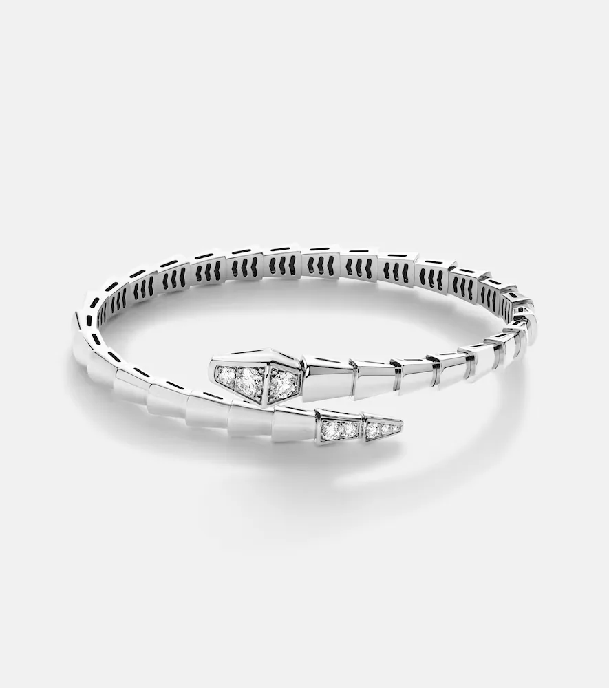 Serpenti Viper 18kt White Gold Bracelet with Diamonds