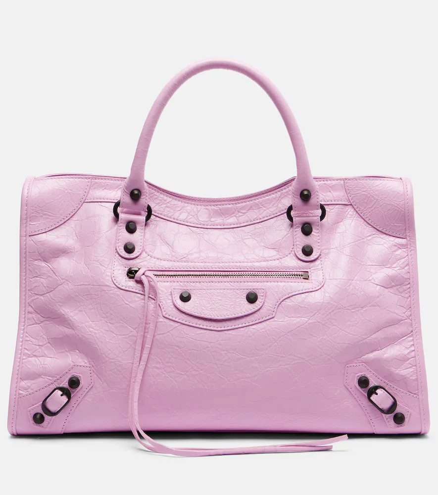 Le City Medium Leather Tote Bag by Balenciaga