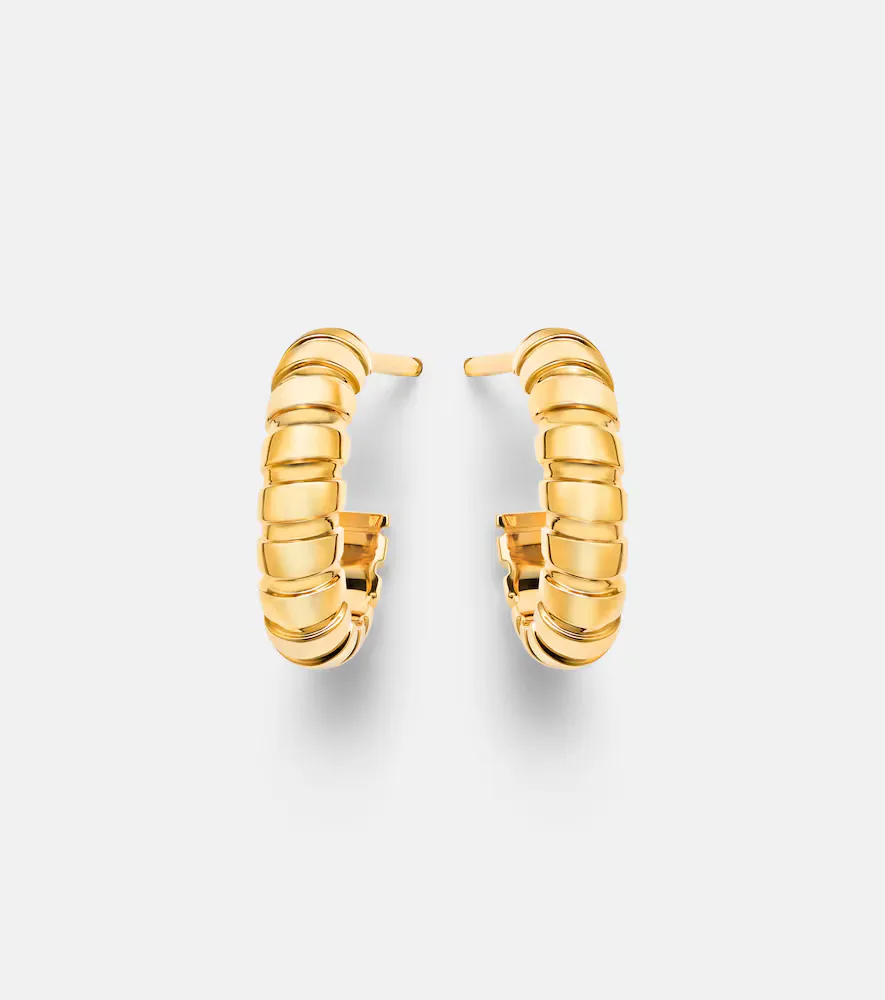 Bvlgari Tubogas 18kt Gold Hoop Earrings by BVLGARI