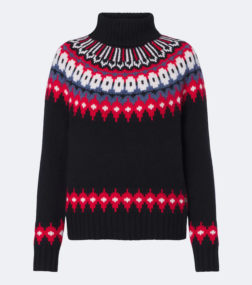 Ingrid Jacquard Cashmere Turtleneck Sweater