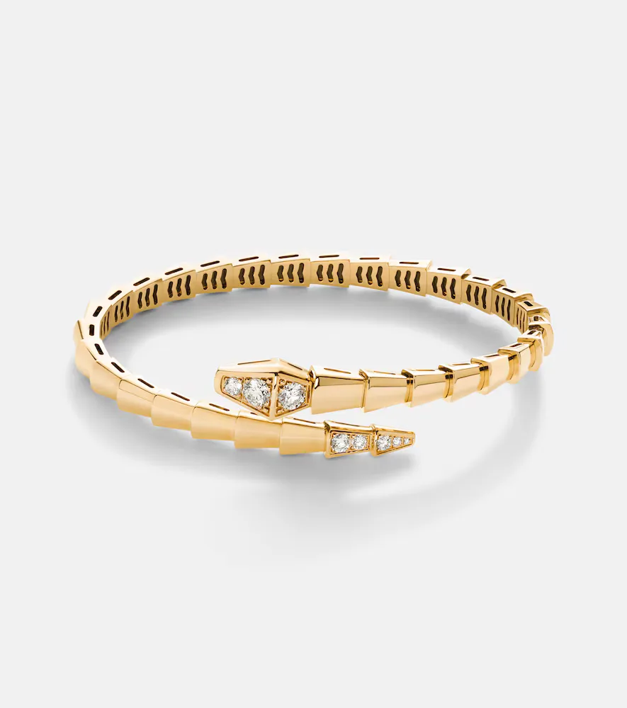 Serpenti Viper 18kt Gold Bracelet with Diamonds
