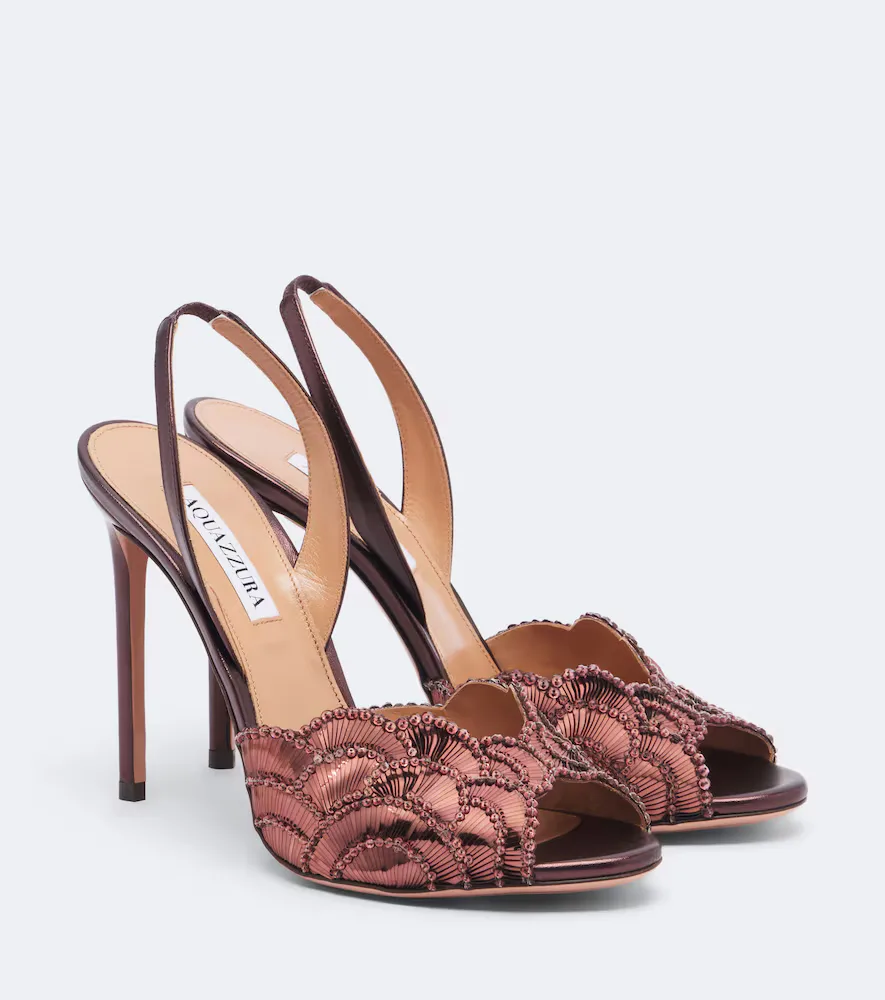 Ce Soir Embellished Leather Sandals