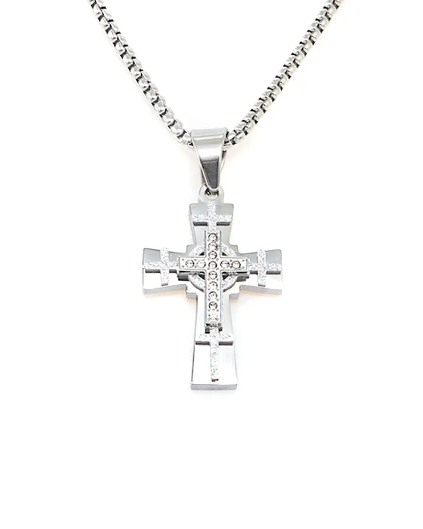 Dell Arte by Jean Claude Stainless Steel Pendant Necklace by Jean Claude