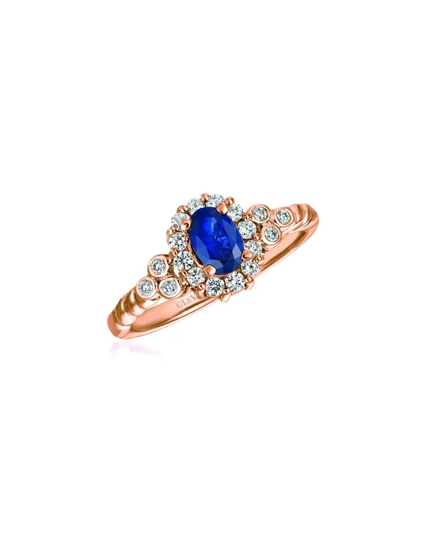 14K Strawberry Gold 0.74 ct. tw. Diamond & Sapphire Ring by Le Vian