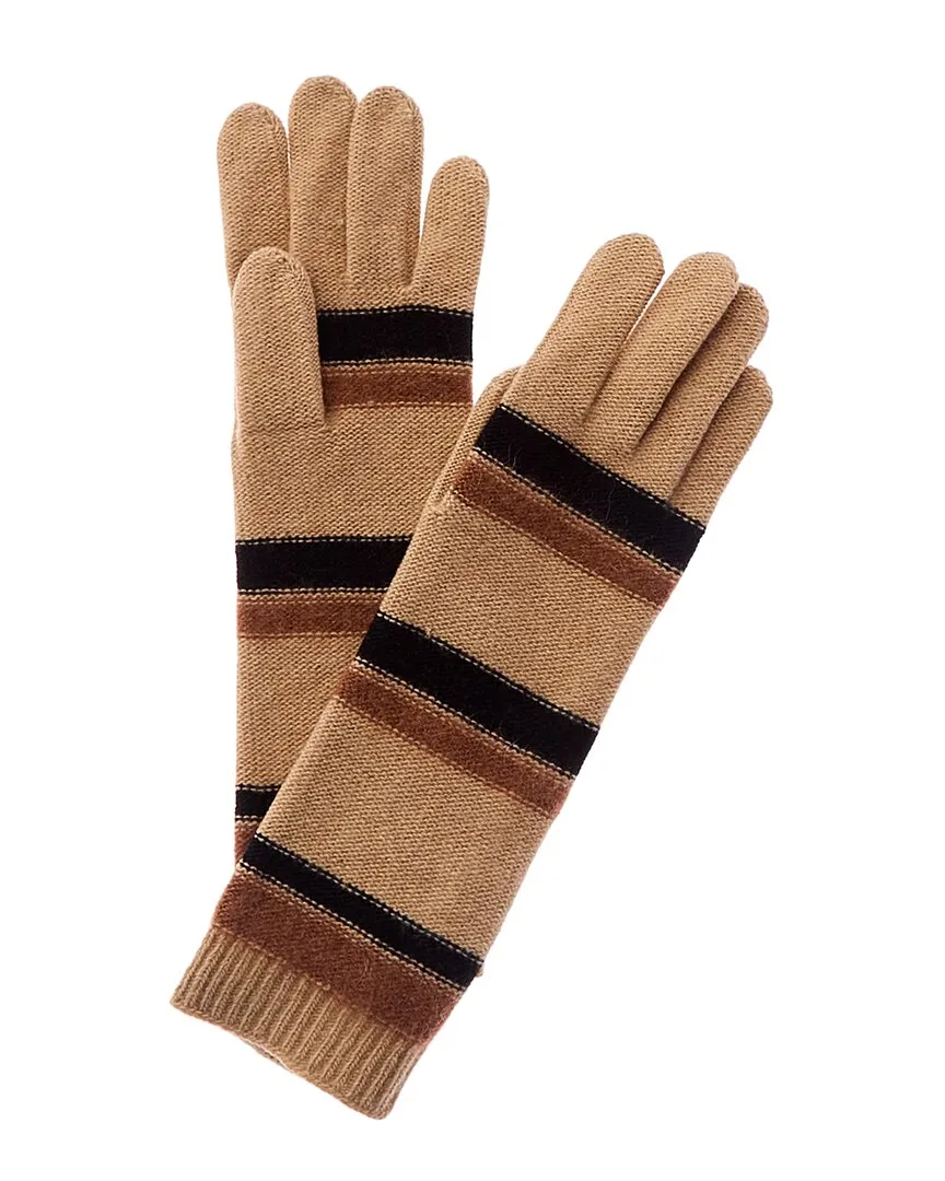 Striped Cashmere Gloves by Portolano
