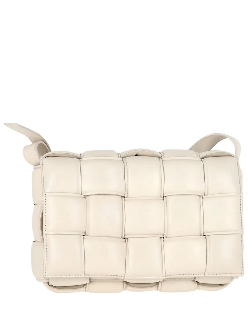 Ecru Lambskin Leather Padded Cassette Bag (authentic Pre-Loved) by Bottega Veneta