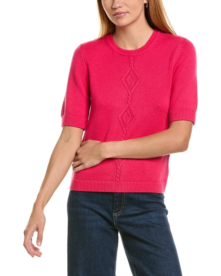 Cashmere-Blend Cable Sweater
