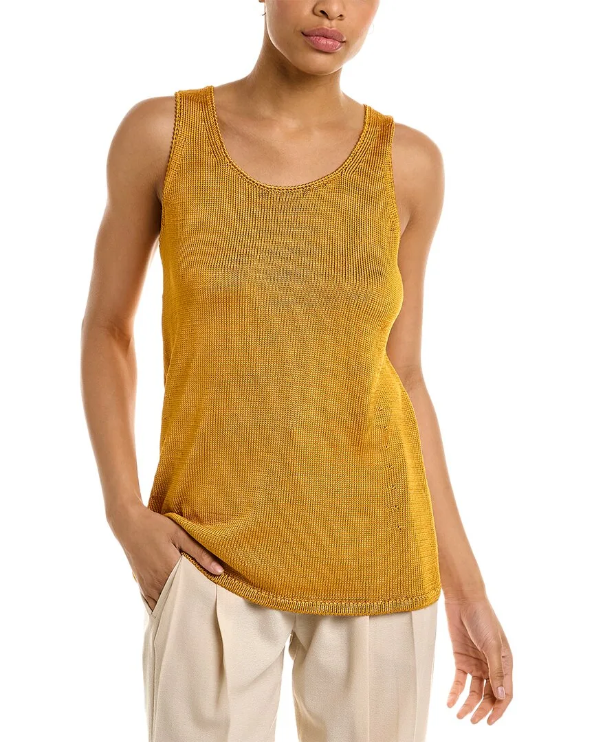 Scoop Front Silk Tank
