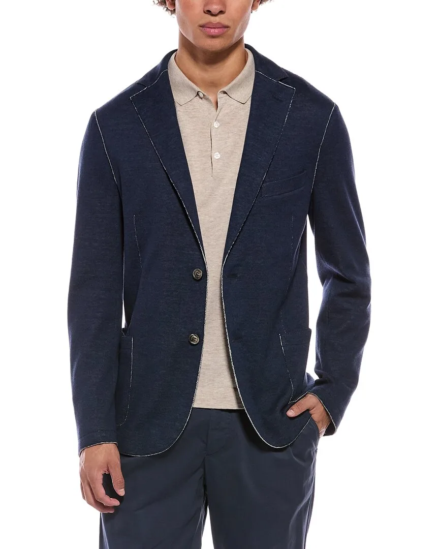 Raw Trim Cashmere-Blend Jacket