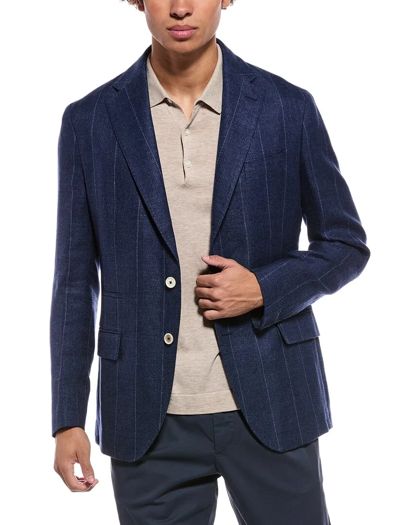Single Breasted Linen & Wool-Blend Jacket by Eleventy