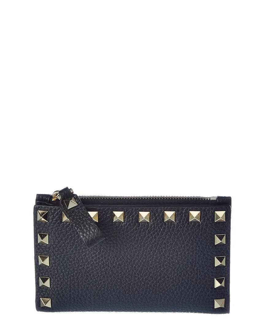 Rockstud Leather Card Case by Valentino