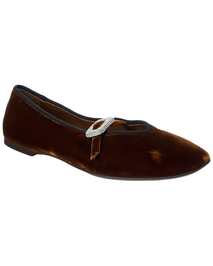 Mary Jane Velvet Flat by Giuseppe Zanotti