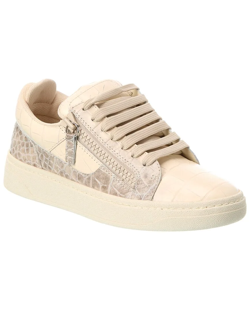 Gz/94 Croc-Embossed Leather Sneaker by Giuseppe Zanotti