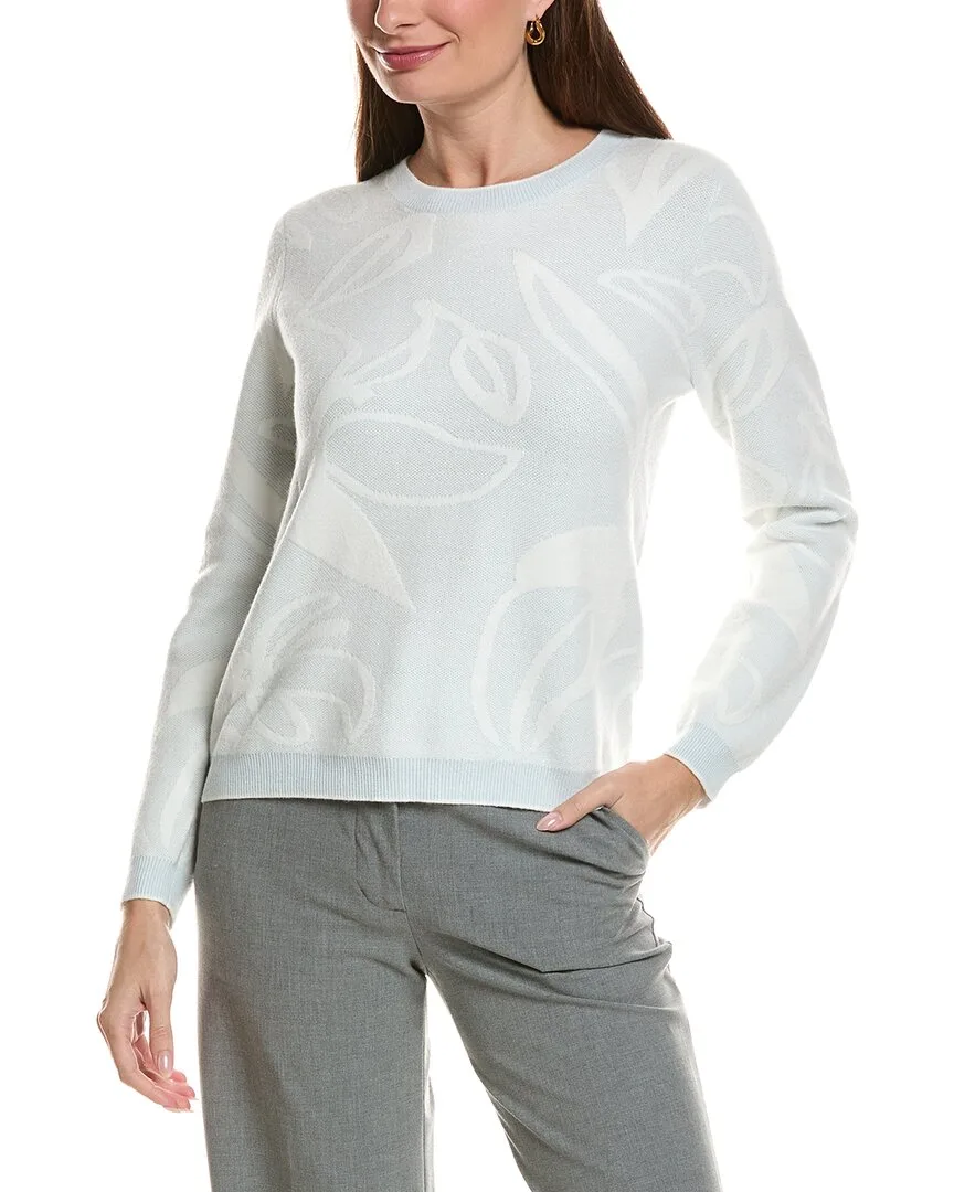 Textured Leaves Sweater