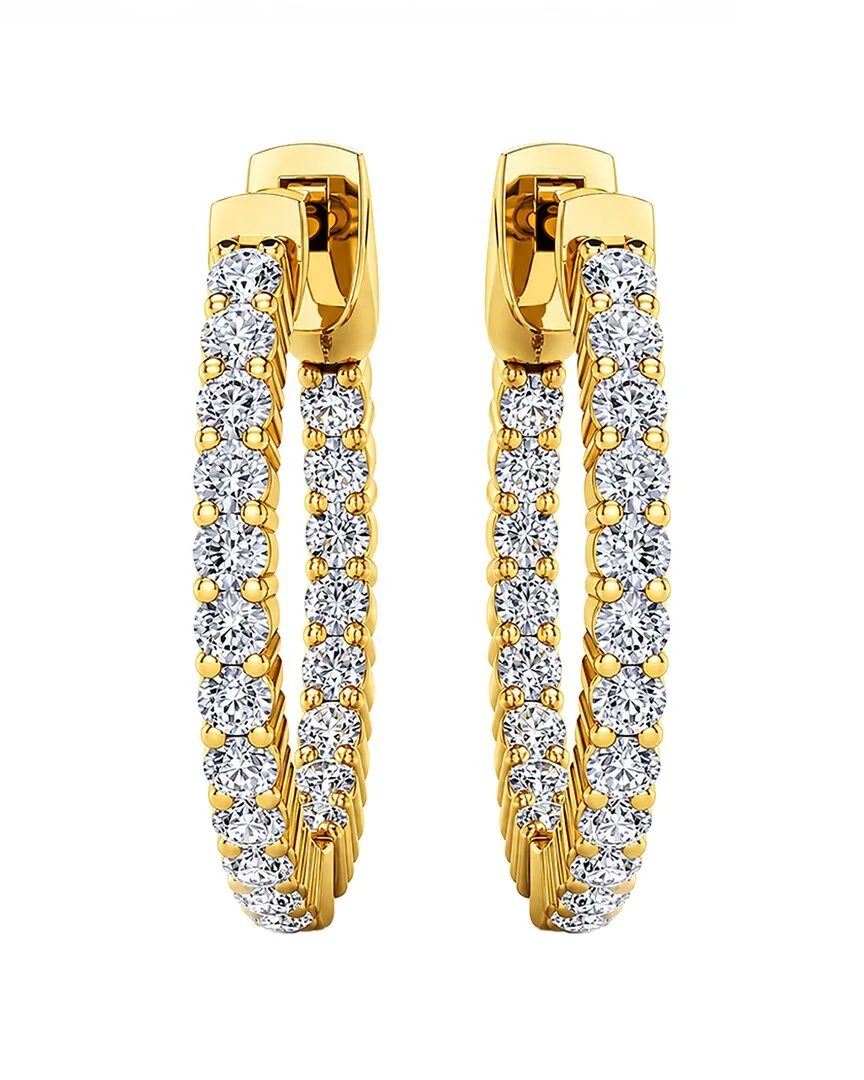 14K 1.84 ct. tw. Lab-Grown Diamond Hoop Earrings