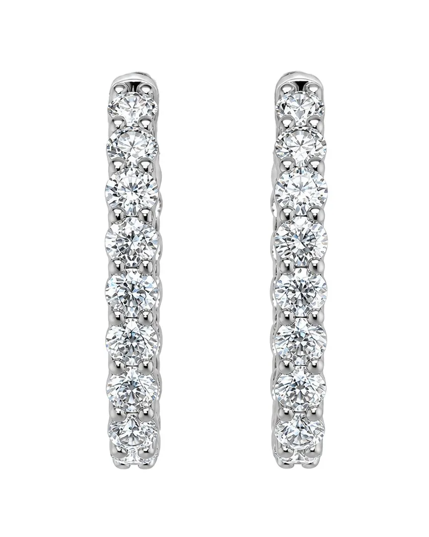 14K 3.54 ct. tw. Lab-Grown Diamond Hoop Earrings