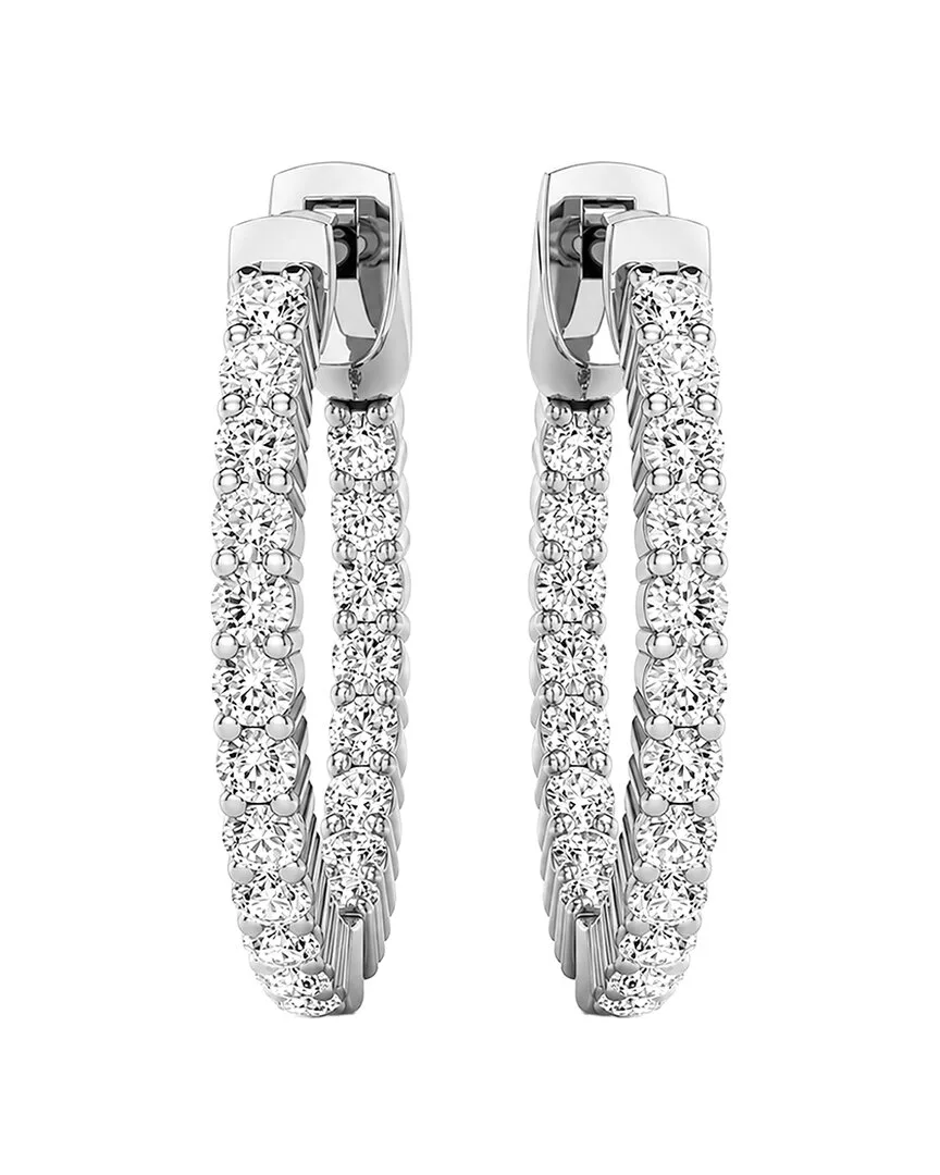 14K 2.19 ct. tw. Lab-Grown Diamond Hoop Earrings