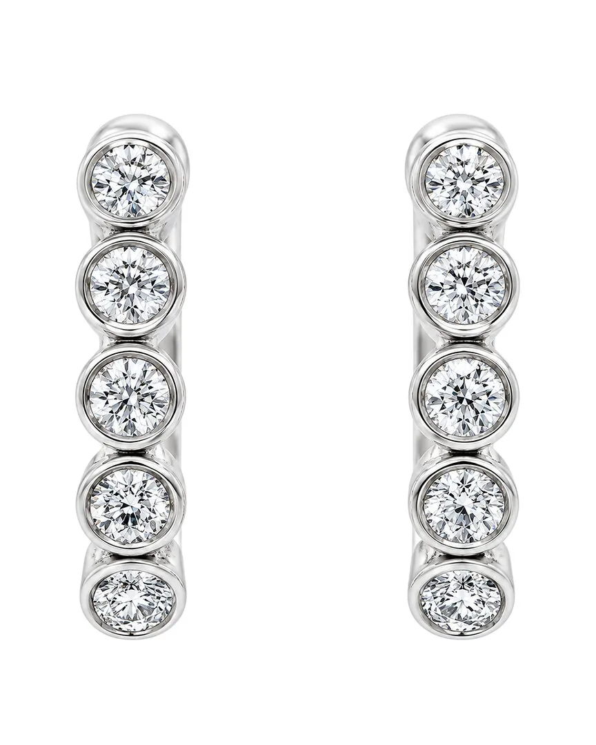 14K 1.36 ct. tw. Lab-Grown Diamond Hoop Earrings
