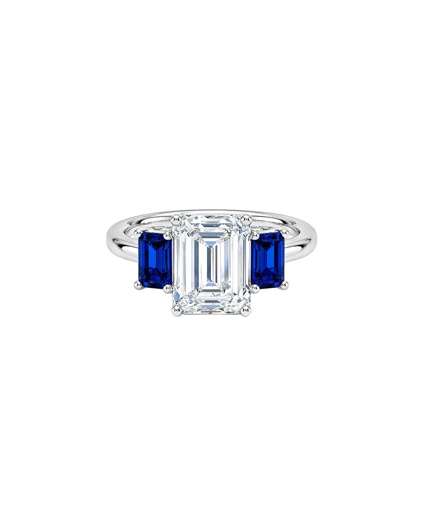 14K 2.42 ct. tw. Lab-Grown Diamond & Sapphire Ring