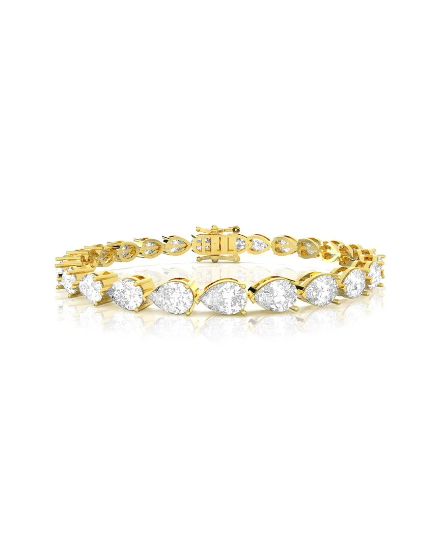 Gold Over Silver 15.00 ct. tw. Lab-Grown Diamond Tennis Bracelet by Amairah