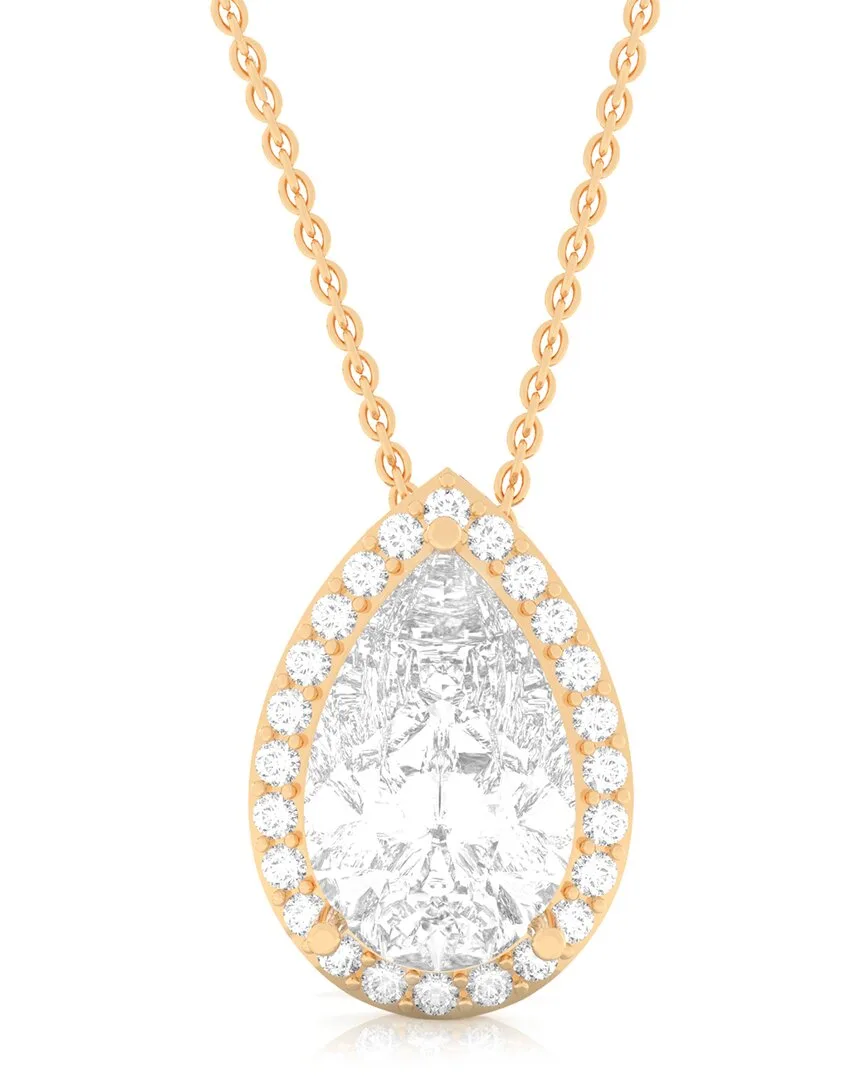 14K Rose Gold 2.00 ct. tw. Lab-Grown Diamond Pendant Necklace by Amairah