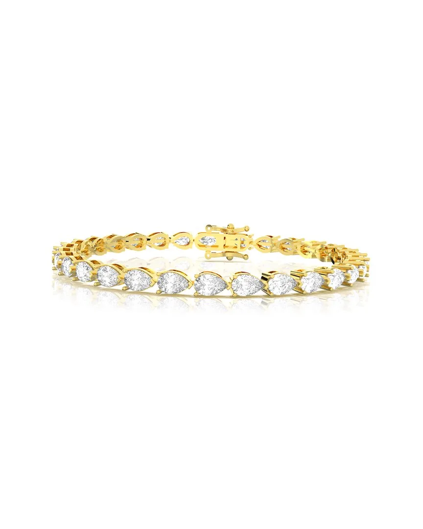 Gold Over Silver 10.00 ct. tw. Lab-Grown Diamond Tennis Bracelet by Amairah