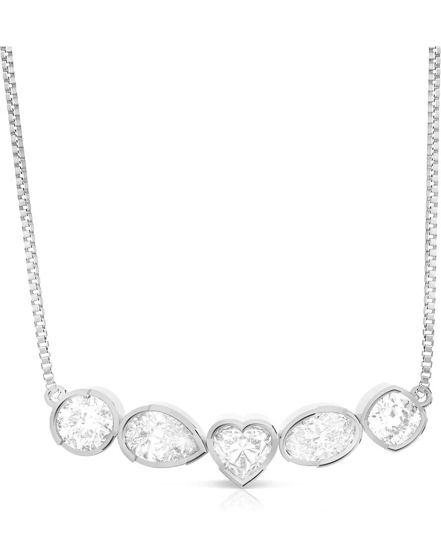 Silver 10.00 ct. tw. Lab-Grown Diamond Necklace by Amairah