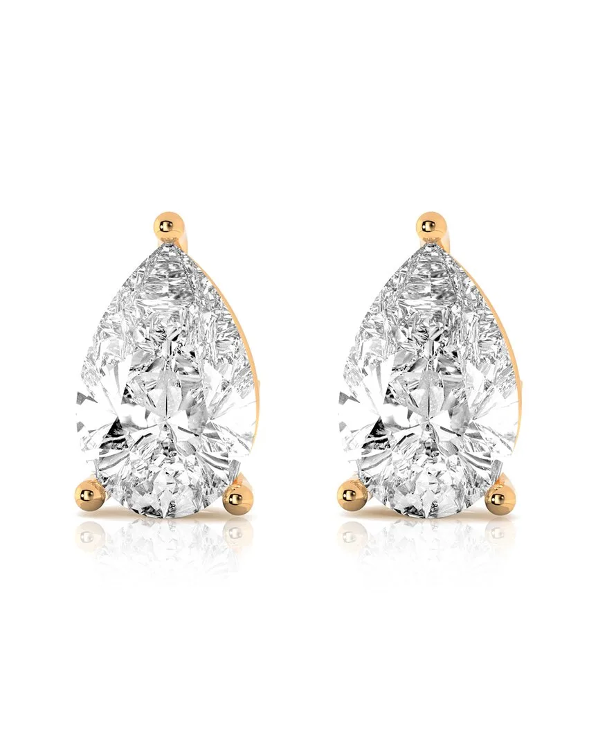 14K Rose Gold 4.00 ct. tw. Lab-Grown Diamond Stud Earrings by Amairah