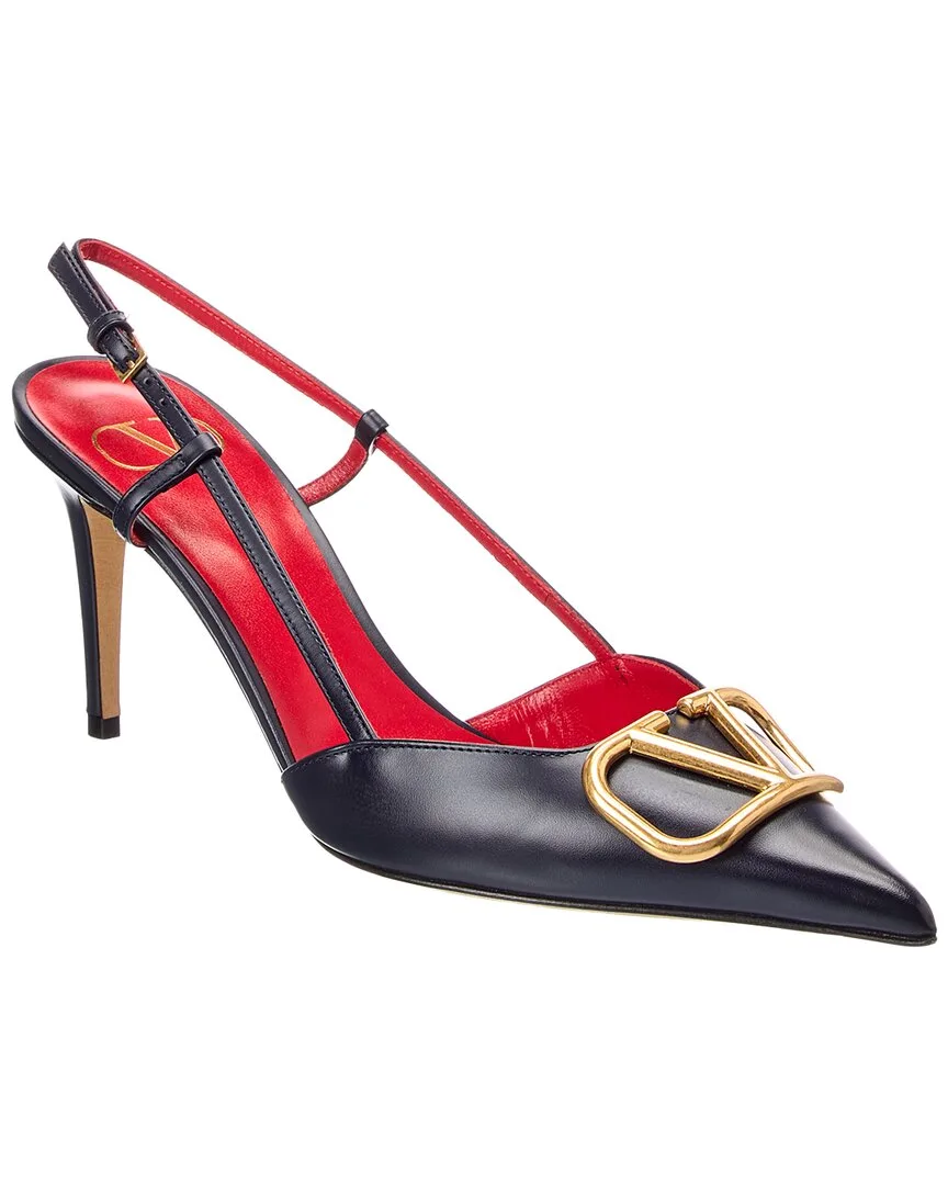 Vlogo 80 Leather Slingback Pump by Valentino