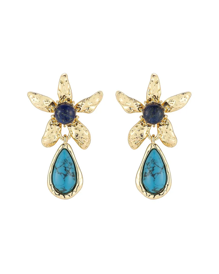 14K Plated Gemstone Cz Earrings by Mignonne Gavigan
