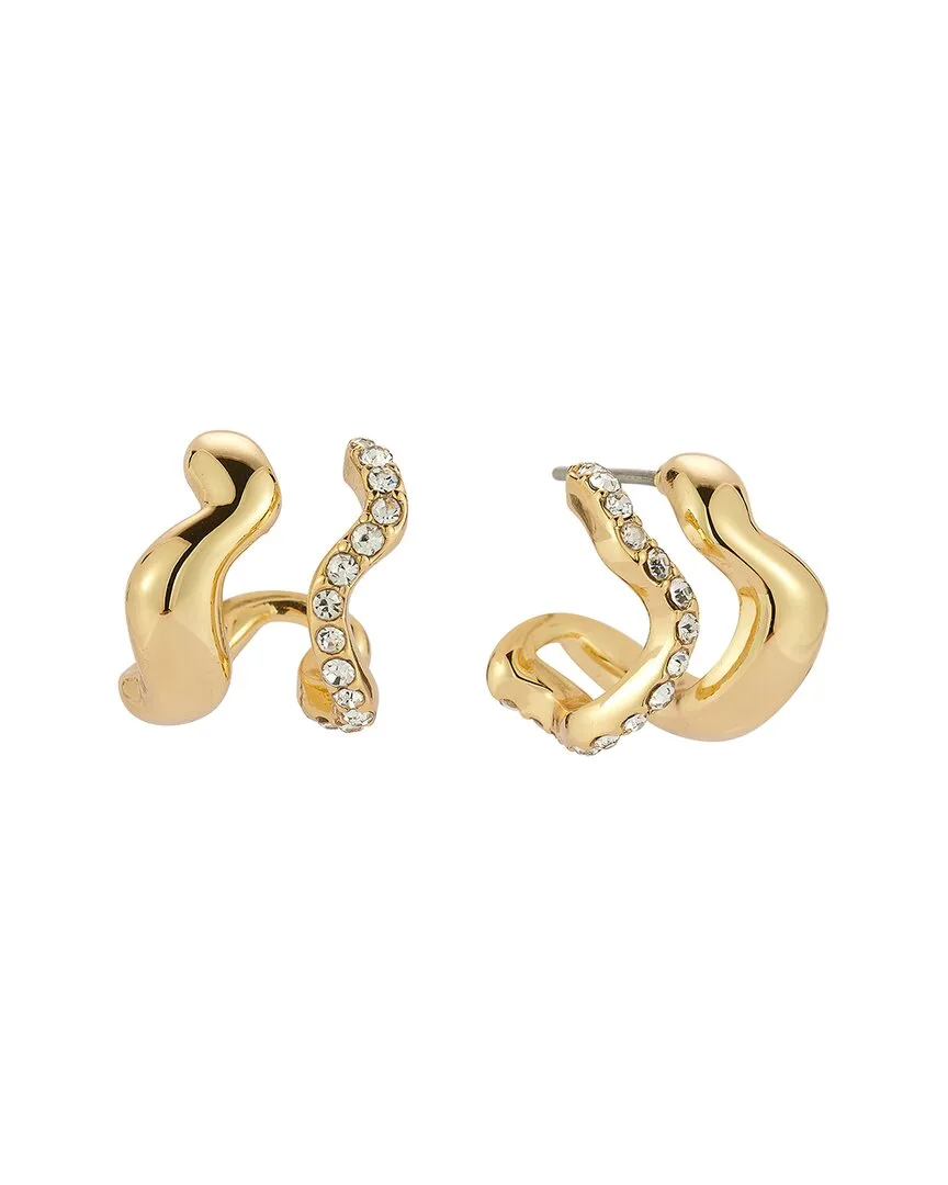 14K Plated Semi-Precious Agate Stone Cz Earrings by Mignonne Gavigan