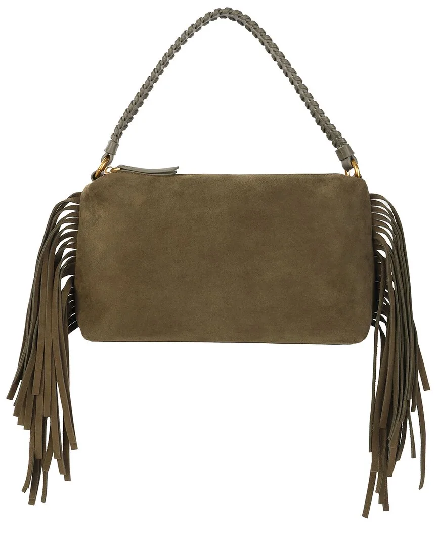 Suede Fringe Shoulder Bag by Tiffany & Fred Paris