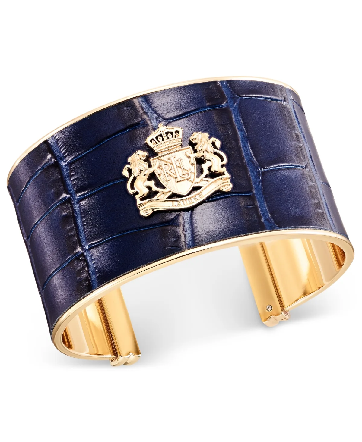 Lauren Ralph Lauren Gold Tone Logo Leather Bracelet by Ralph Lauren