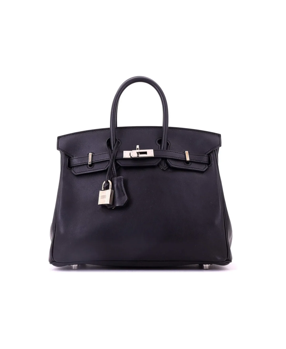 Pre-Owned Hermes Birkin 25 Handbag Swift with Palladium Hardware
