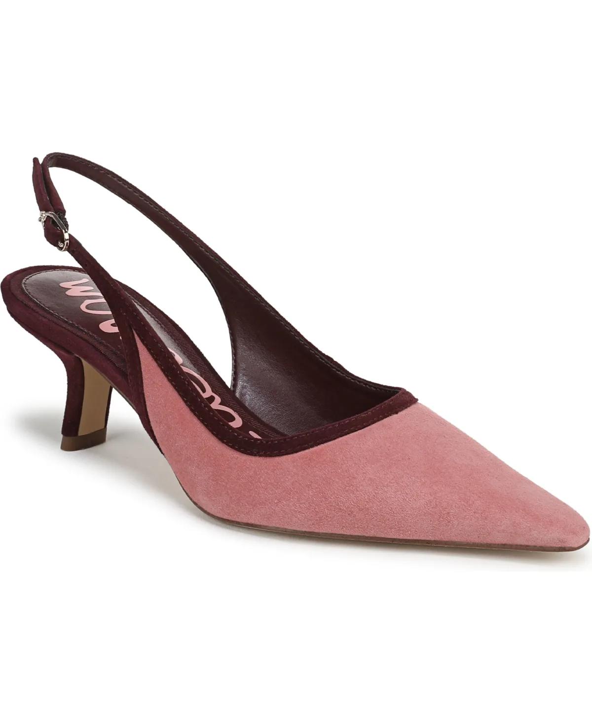 Sam Edelman Bianka Slingback Kitten-Heel Pumps - Suede